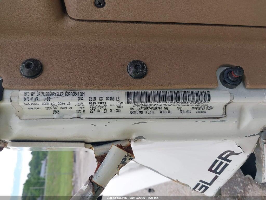 1J4FY49S7XP450724 1999 JEEP WRANGLER photo no. 9