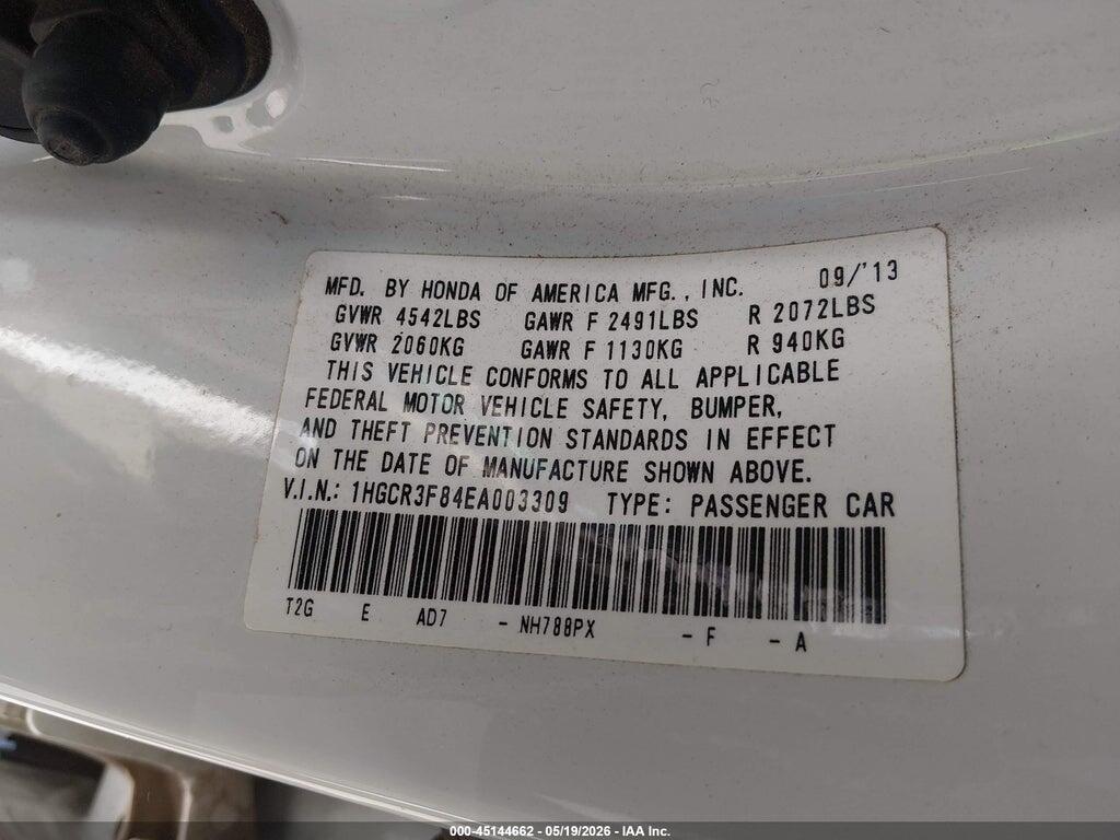 1HGCR3F84EA003309 2014 HONDA ACCORD photo no. 9