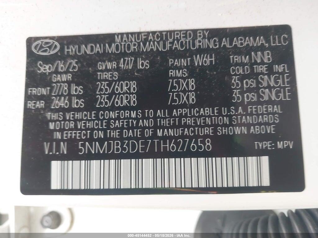 5NMJB3DE7TH627658 2026 HYUNDAI TUCSON photo no. 9