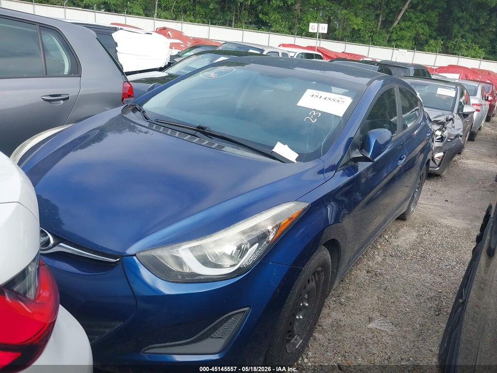 5NPDH4AE1GH746630 2016 HYUNDAI ELANTRA photo no. 2