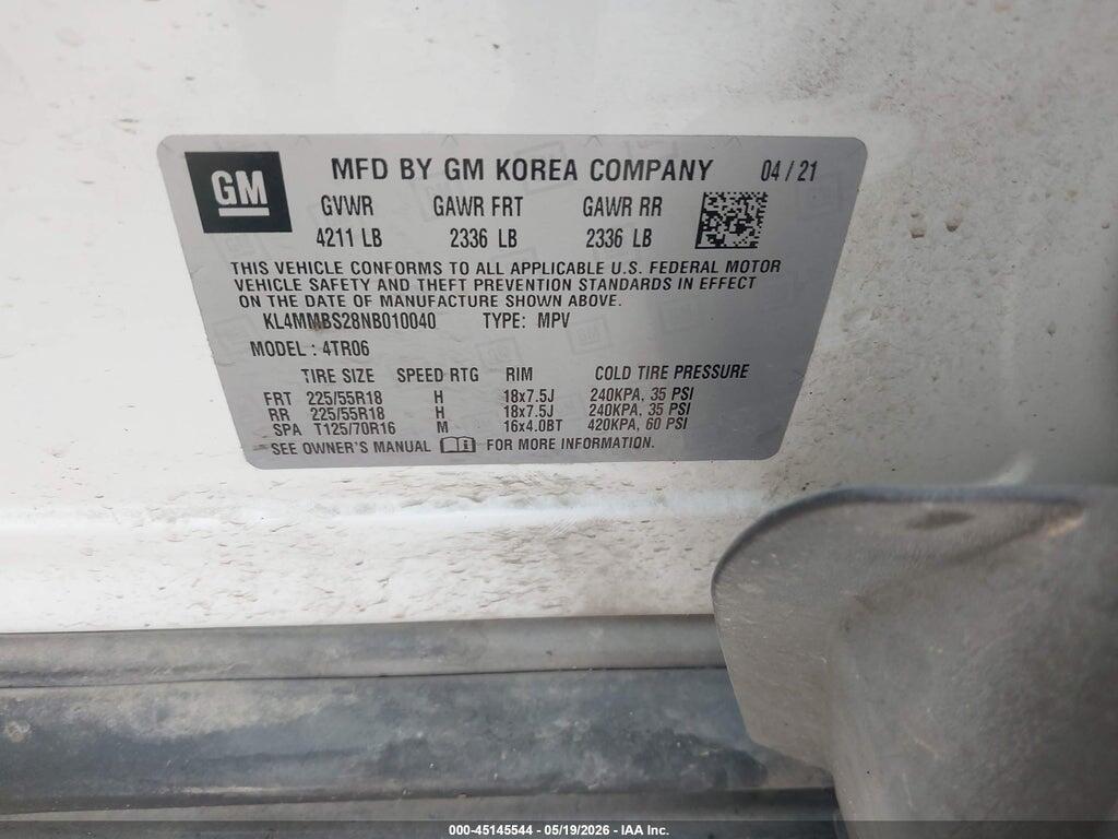 KL4MMBS28NB010040 2022 BUICK ENCORE GX photo no. 9