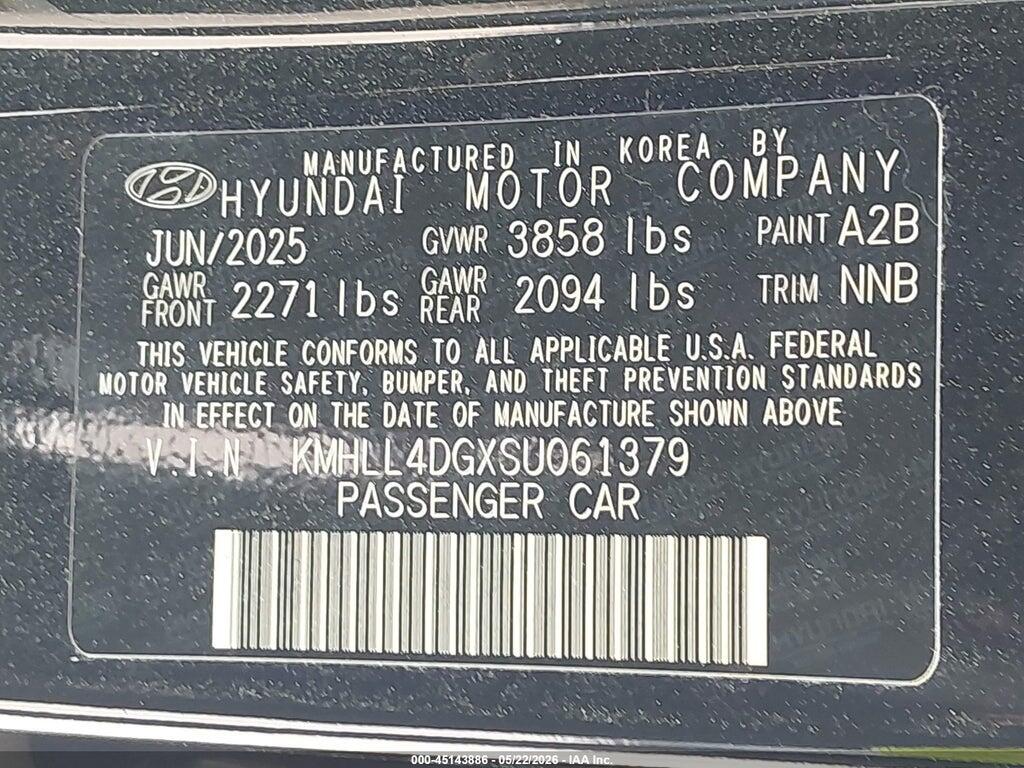 KMHLL4DGXSU061379 2025 HYUNDAI ELANTRA photo no. 9