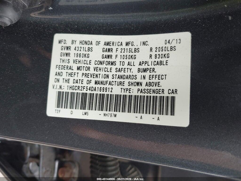 1HGCR2F54DA169912 2013 HONDA ACCORD photo no. 9