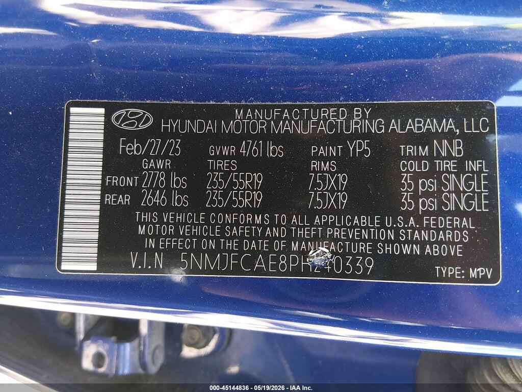 5NMJFCAE8PH240339 2023 HYUNDAI TUCSON photo no. 9