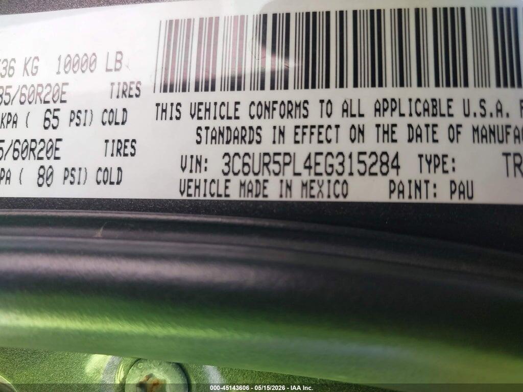 3C6UR5PL4EG315284 2014 RAM 2500 photo no. 9