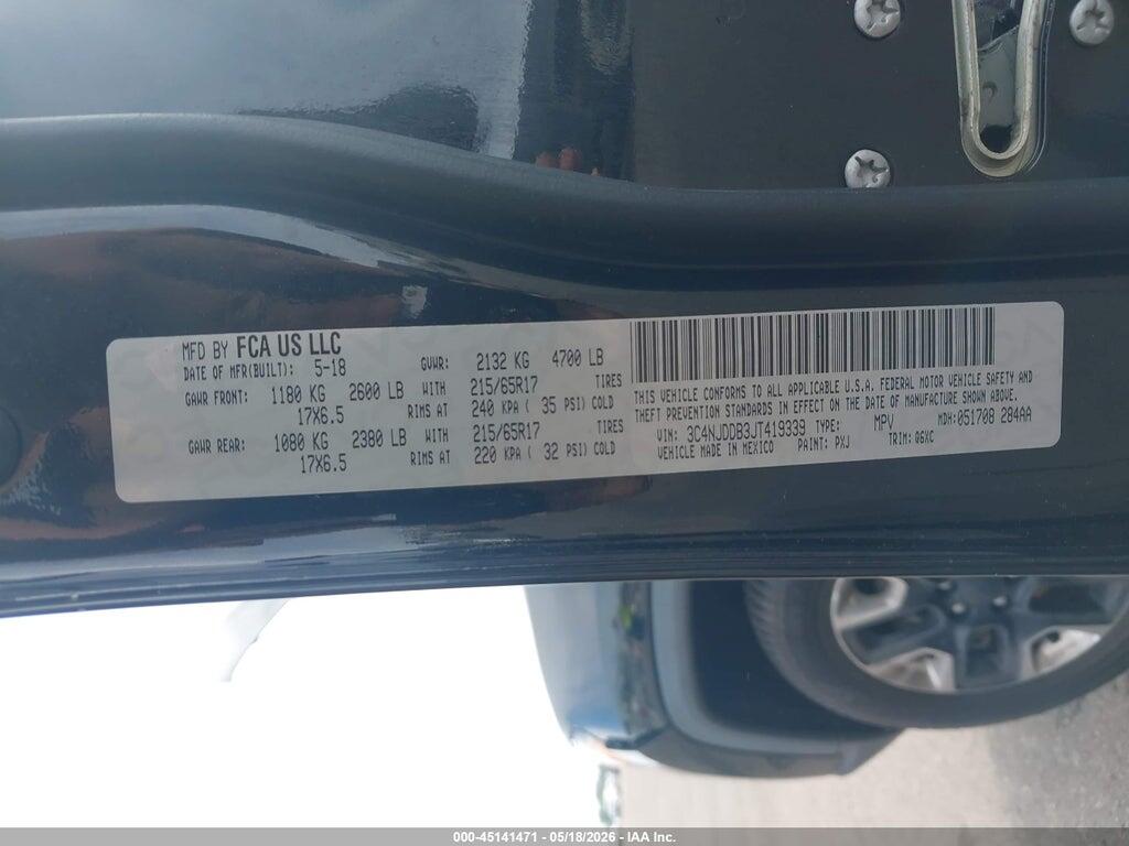 3C4NJDDB3JT419339 2018 JEEP COMPASS photo no. 9