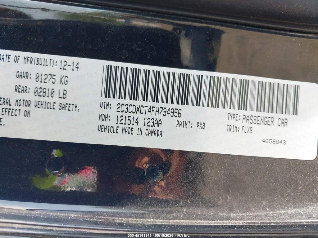 2C3CDXCT4FH734956 2015 DODGE CHARGER photo no. 9