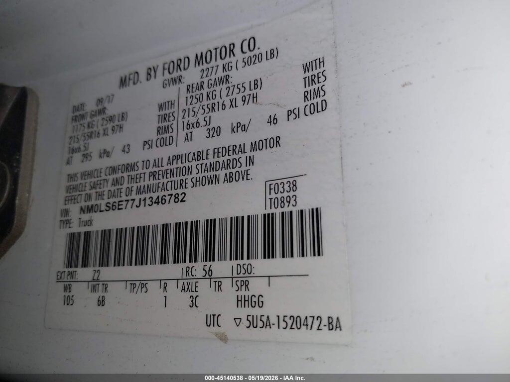 NM0LS6E77J1346782 2018 FORD TRANSIT CONNECT photo no. 9