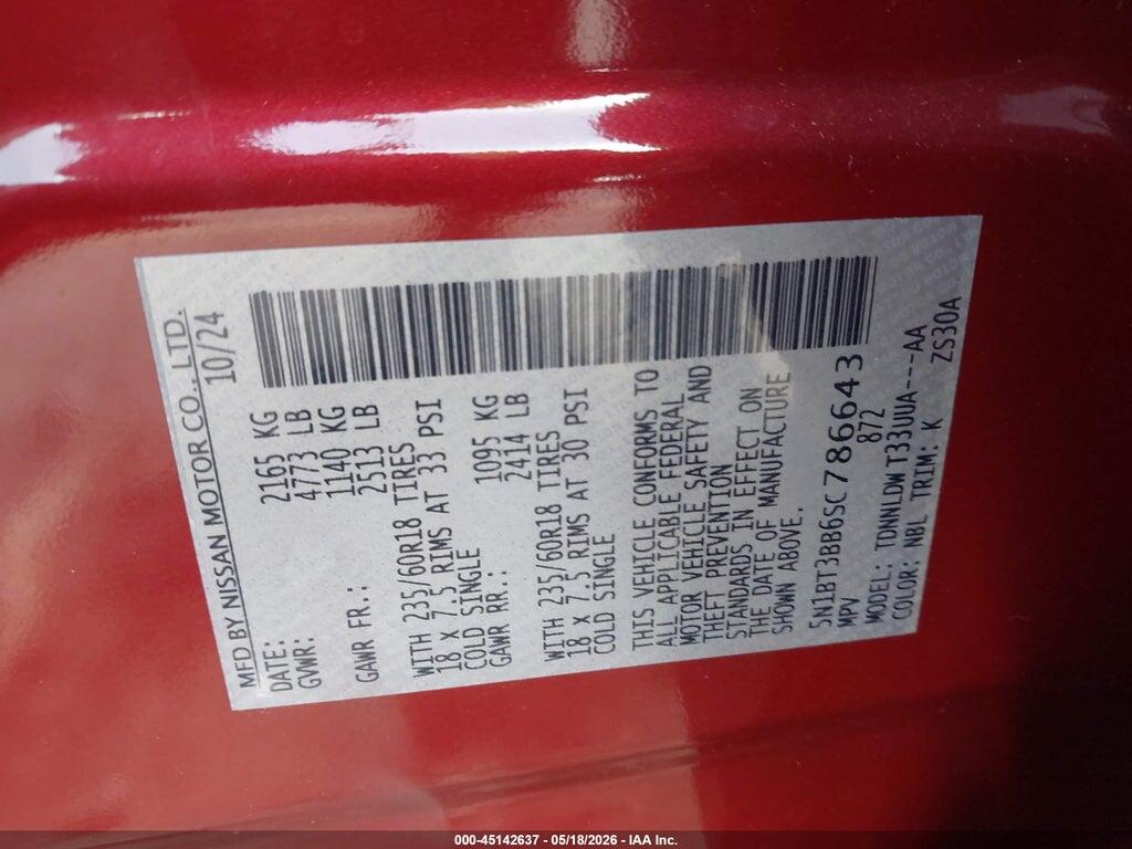5N1BT3BB6SC786643 2025 NISSAN ROGUE photo no. 9