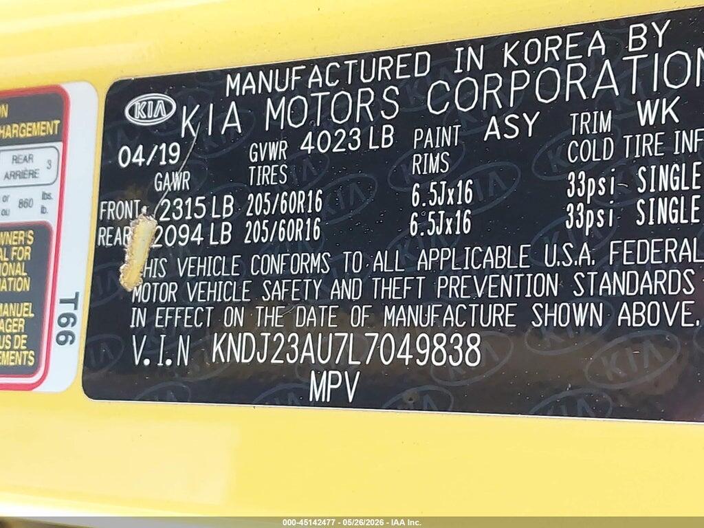 KNDJ23AU7L7049838 2020 KIA SOUL photo no. 9