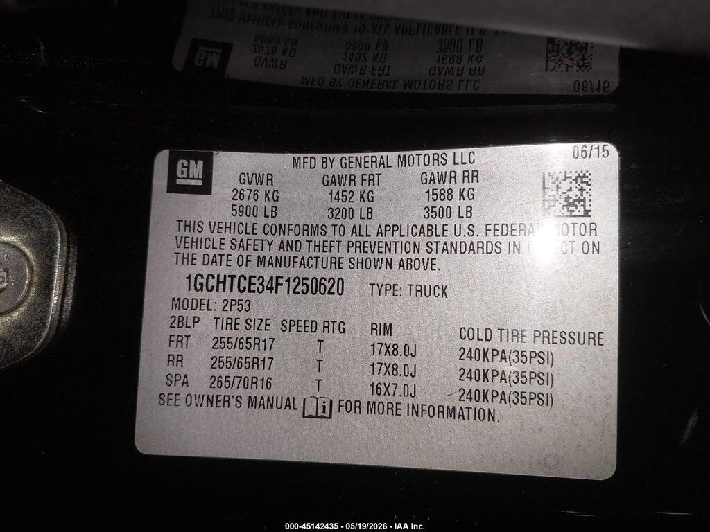 1GCHTCE34F1250620 2015 CHEVROLET COLORADO photo no. 9