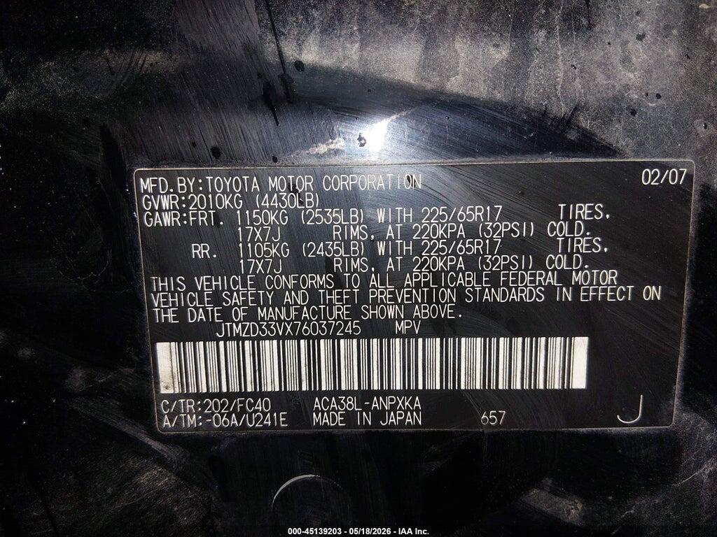 JTMZD33VX76037245 2007 TOYOTA RAV4 photo no. 9