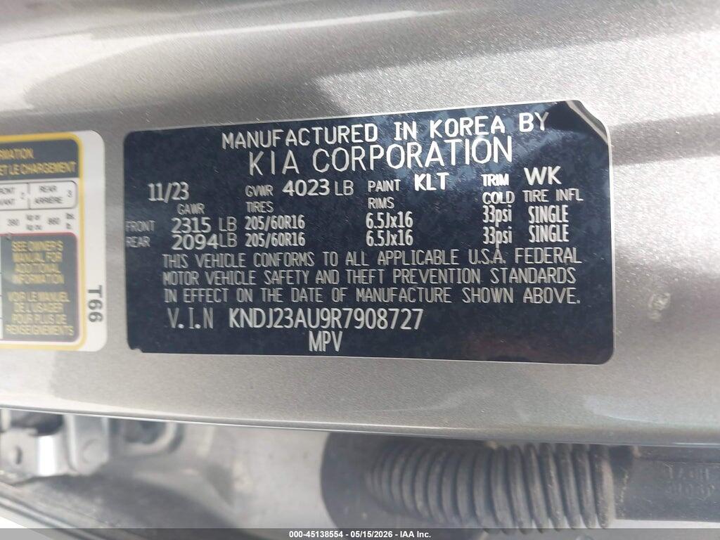 KNDJ23AU9R7908727 2024 KIA SOUL photo no. 9