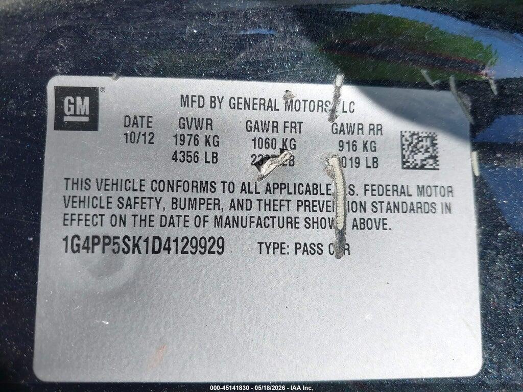 1G4PP5SK1D4129929 2013 BUICK VERANO photo no. 9