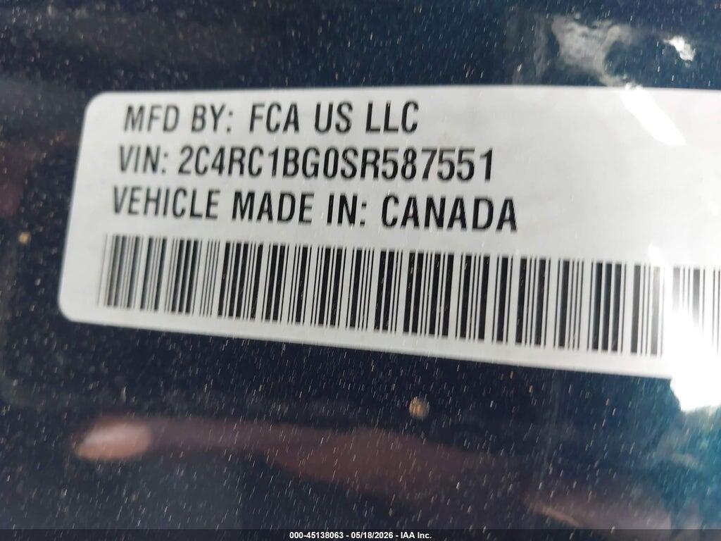 2C4RC1BG0SR587551 2025 CHRYSLER PACIFICA photo no. 9