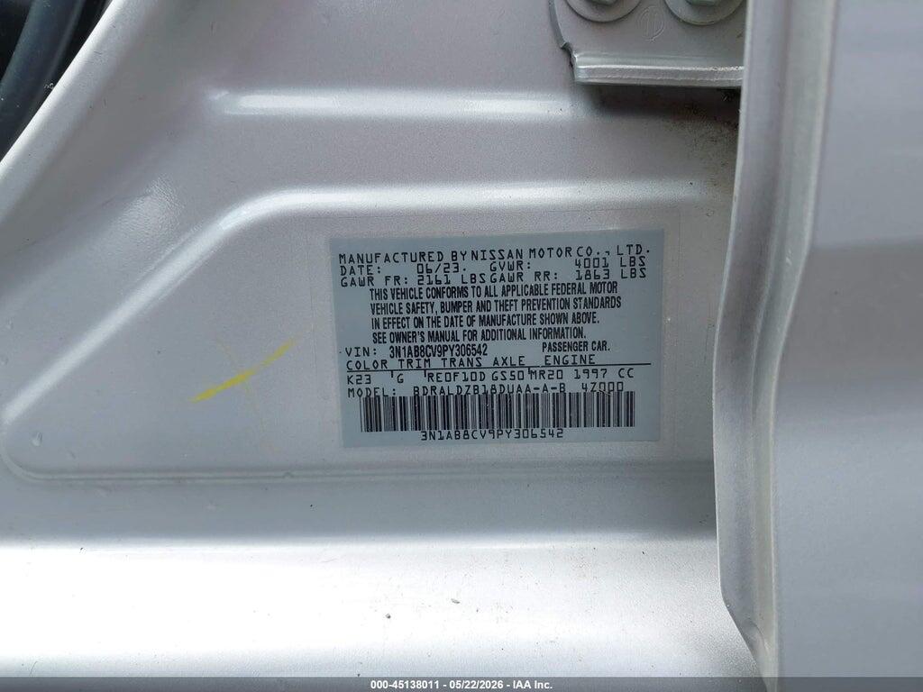 3N1AB8CV9PY306542 2023 NISSAN SENTRA photo no. 9