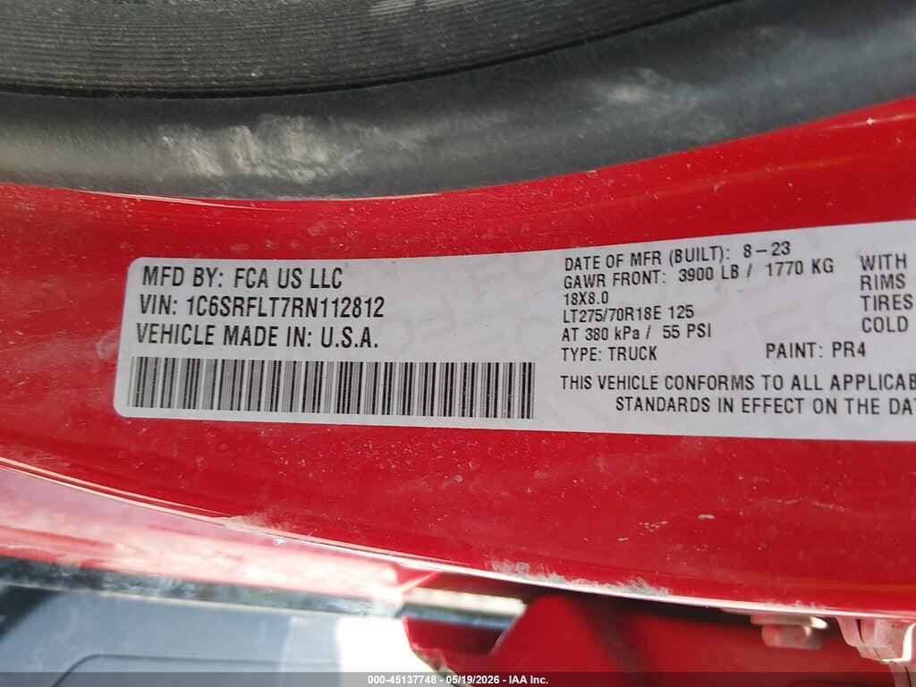 1C6SRFLT7RN112812 2024 RAM 1500 photo no. 9