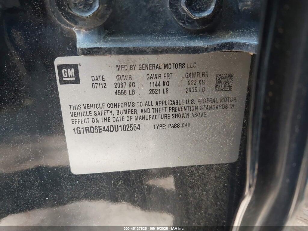 1G1RD6E44DU102564 2013 CHEVROLET VOLT photo no. 9