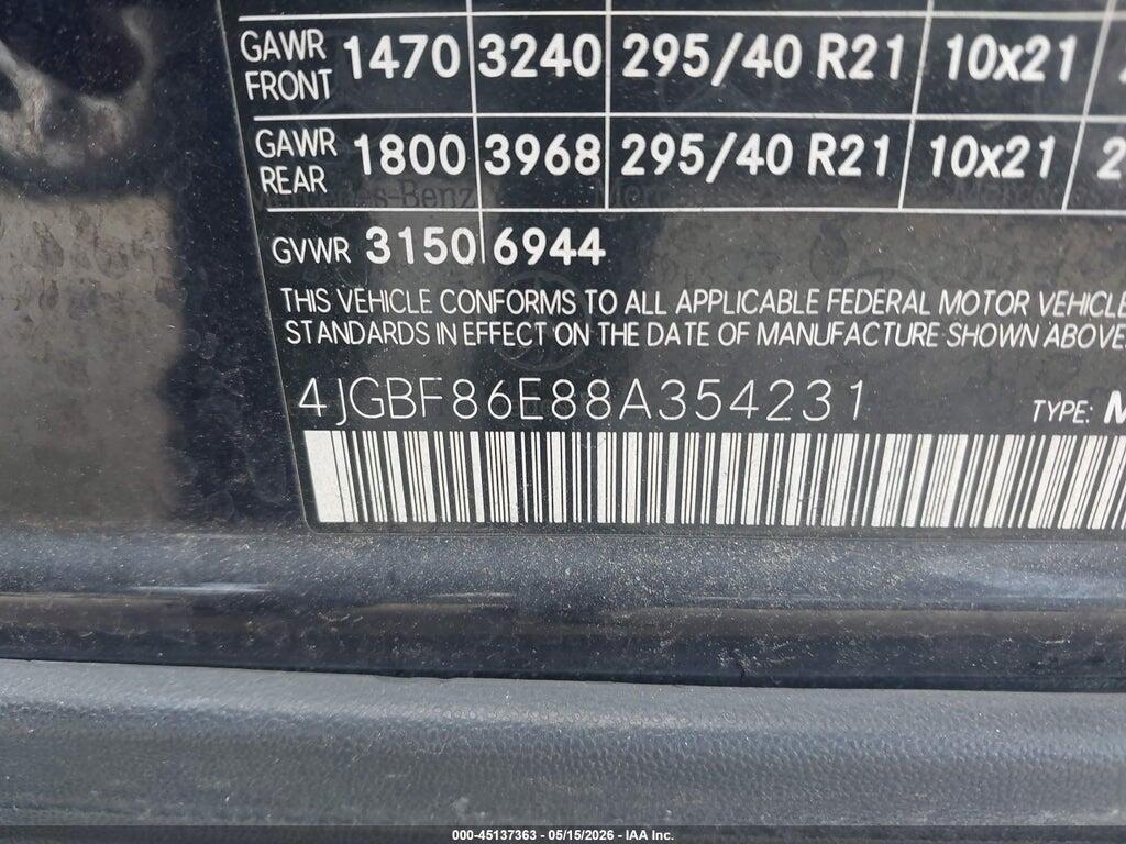 4JGBF86E88A354231 2008 MERCEDES-BENZ GL 550 photo no. 9
