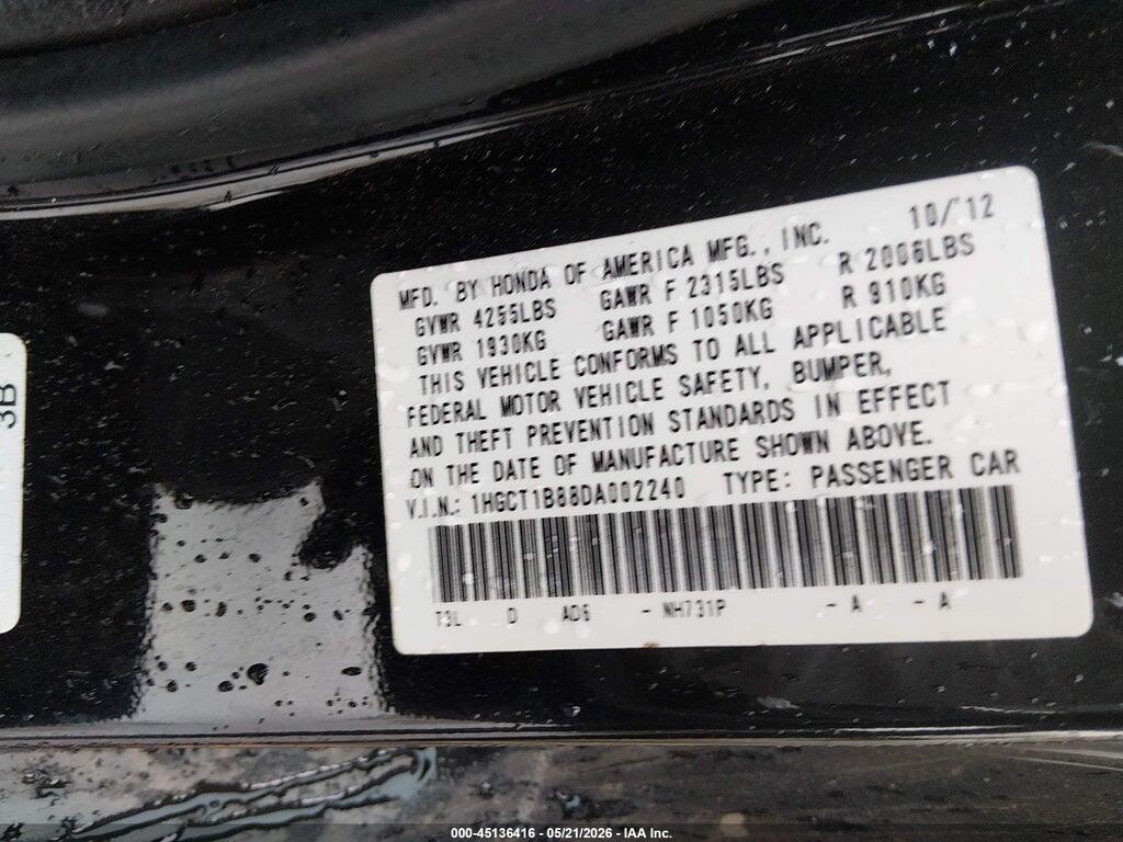 1HGCT1B88DA002240 2013 HONDA ACCORD photo no. 9