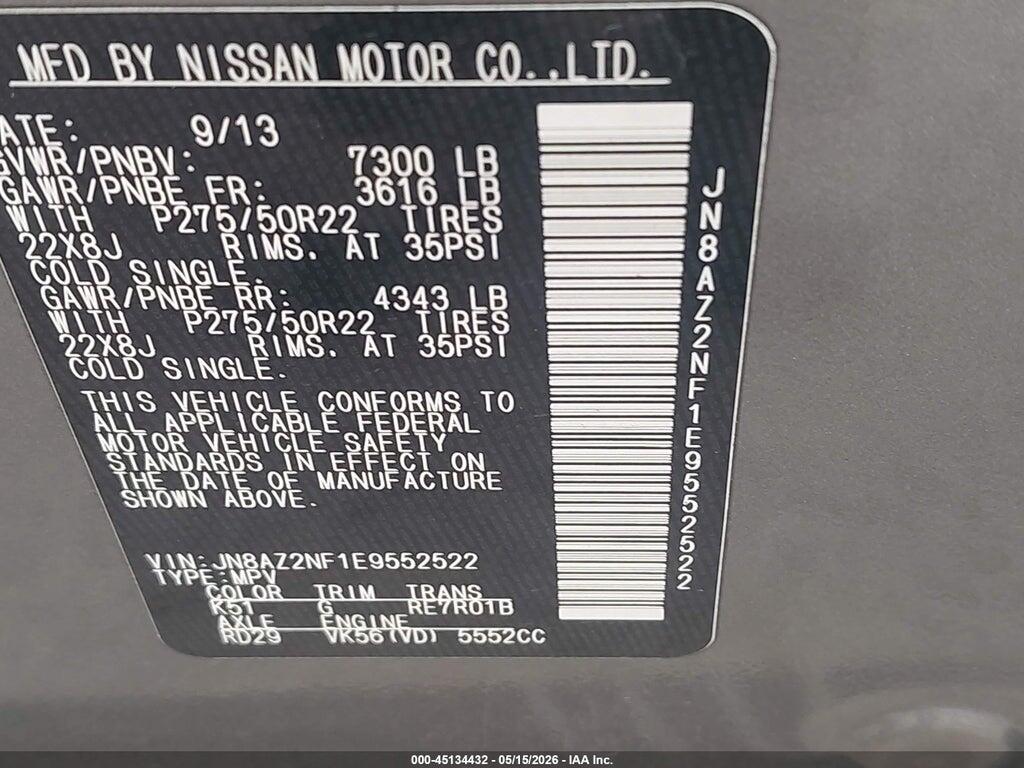 JN8AZ2NF1E9552522 2014 INFINITI QX80 photo no. 9