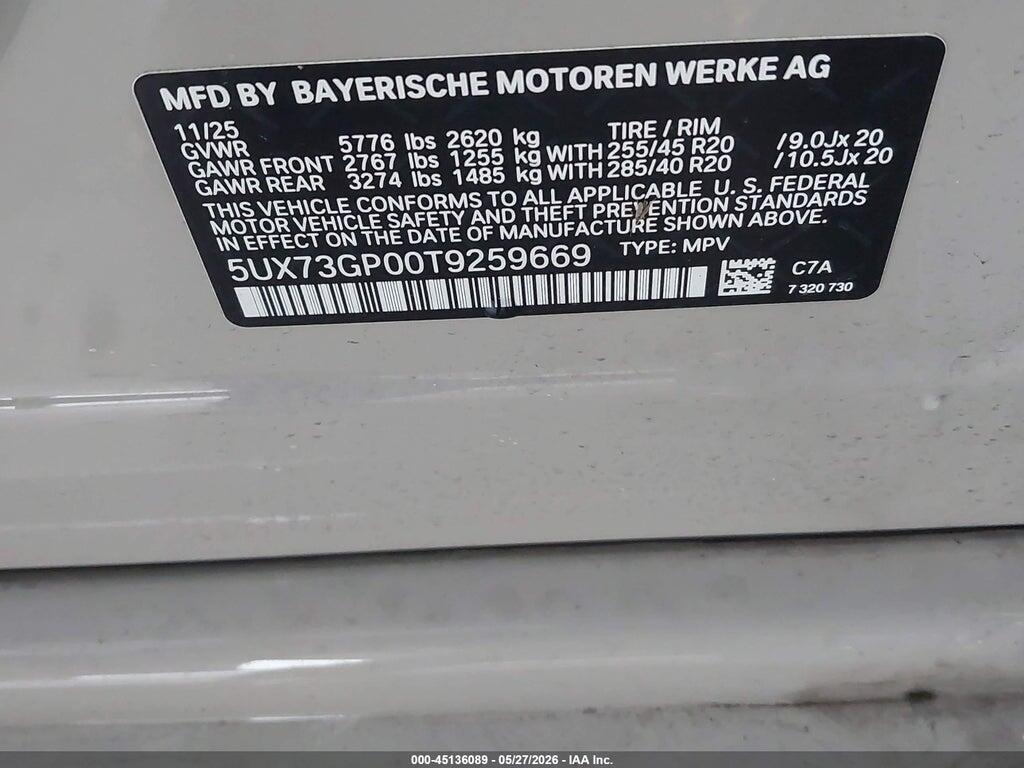 5UX73GP00T9259669 2026 BMW X3 photo no. 9