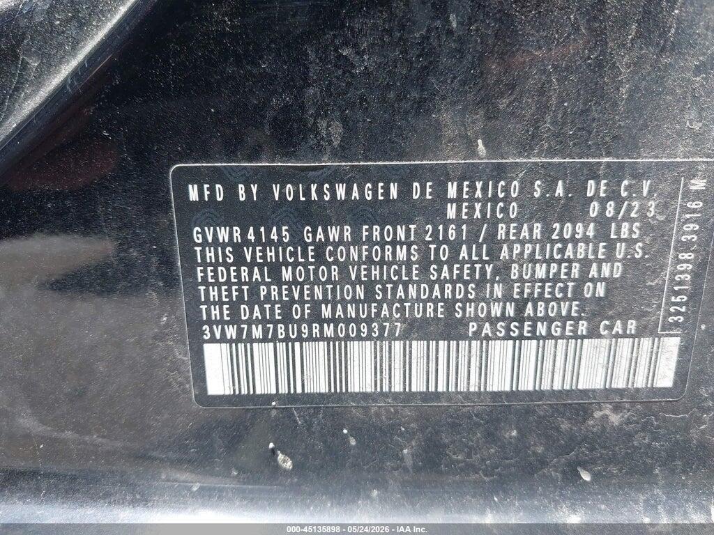 3VW7M7BU9RM009377 2024 VOLKSWAGEN JETTA photo no. 9
