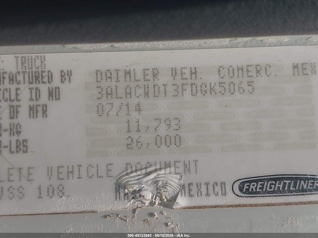 3ALACWDT3FDGK5065 2015 FREIGHTLINER M2 photo no. 9
