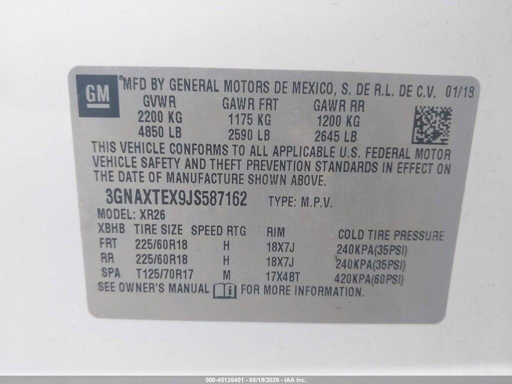3GNAXTEX9JS587162 2018 CHEVROLET EQUINOX photo no. 9