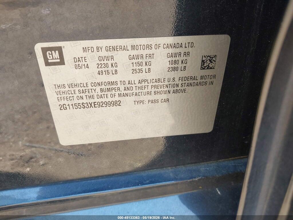 2G1155S3XE9299982 2014 CHEVROLET IMPALA photo no. 9