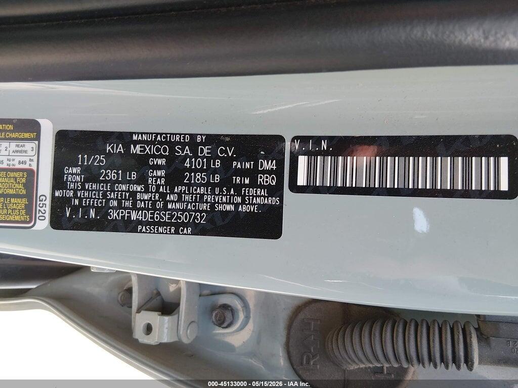 3KPFW4DE6SE250732 2025 KIA K4 photo no. 9