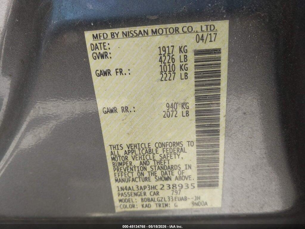 1N4AL3AP3HC238935 2017 NISSAN ALTIMA photo no. 9