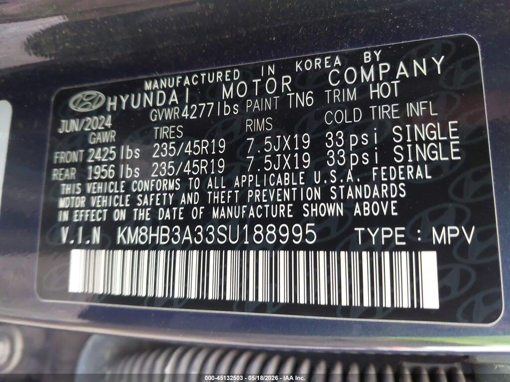 KM8HB3A33SU188995 2025 HYUNDAI KONA photo no. 9