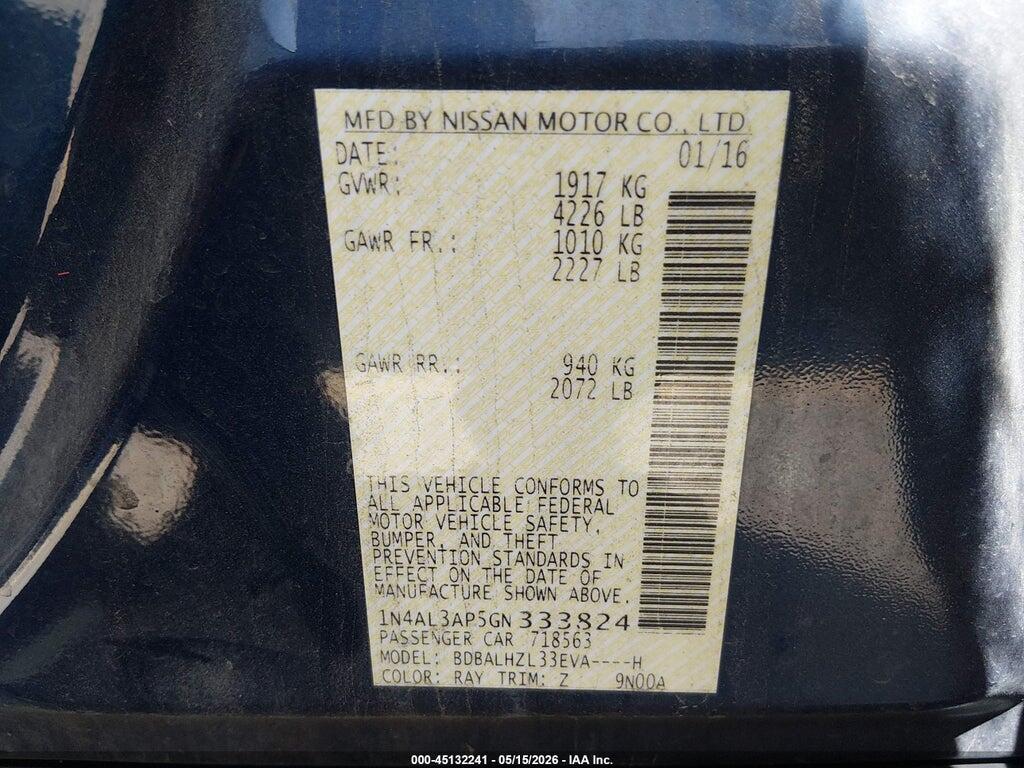 1N4AL3AP5GN333824 2016 NISSAN ALTIMA photo no. 9