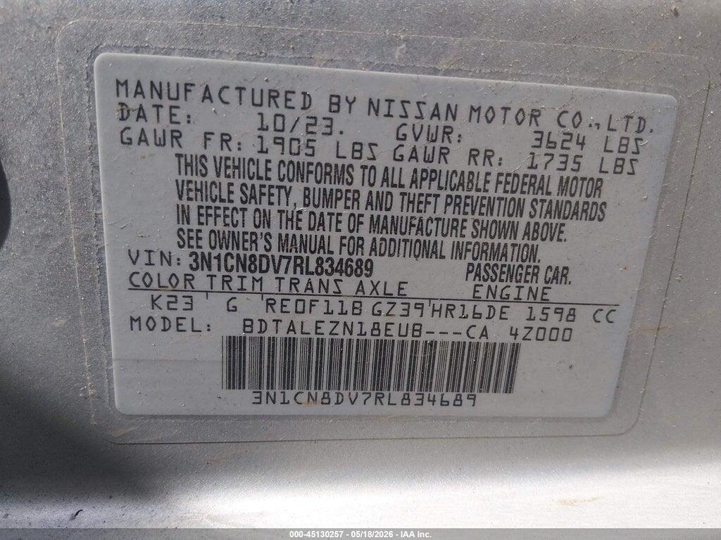 3N1CN8DV7RL834689 2024 NISSAN VERSA photo no. 9
