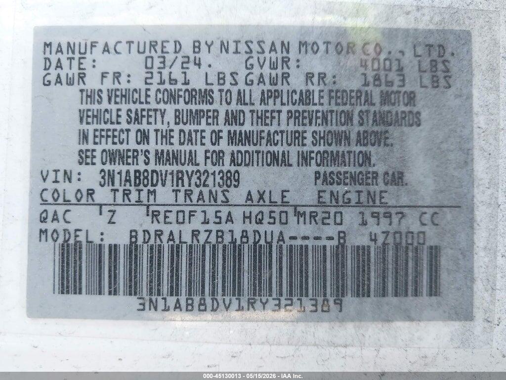 3N1AB8DV1RY321389 2024 NISSAN SENTRA photo no. 9