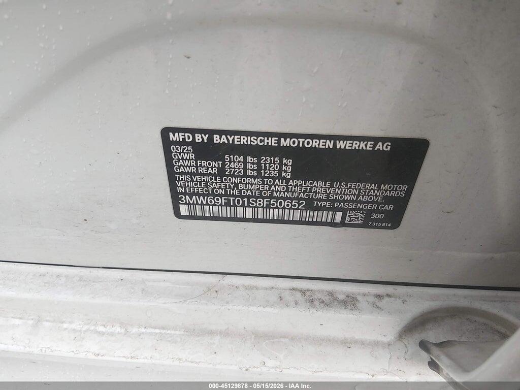 3MW69FT01S8F50652 2025 BMW M340I photo no. 9