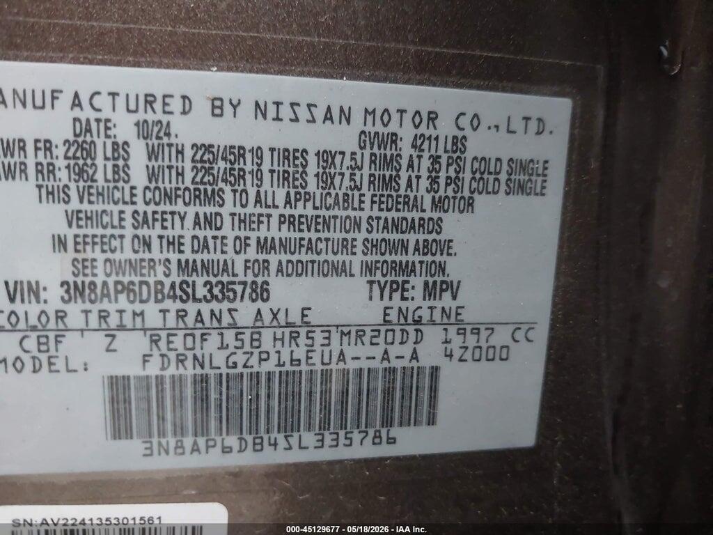 3N8AP6DB4SL335786 2025 NISSAN KICKS photo no. 9
