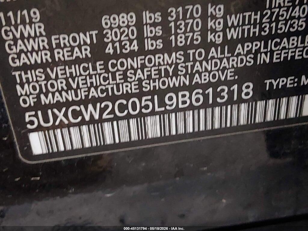 5UXCW2C05L9B61318 2020 BMW X7 photo no. 9