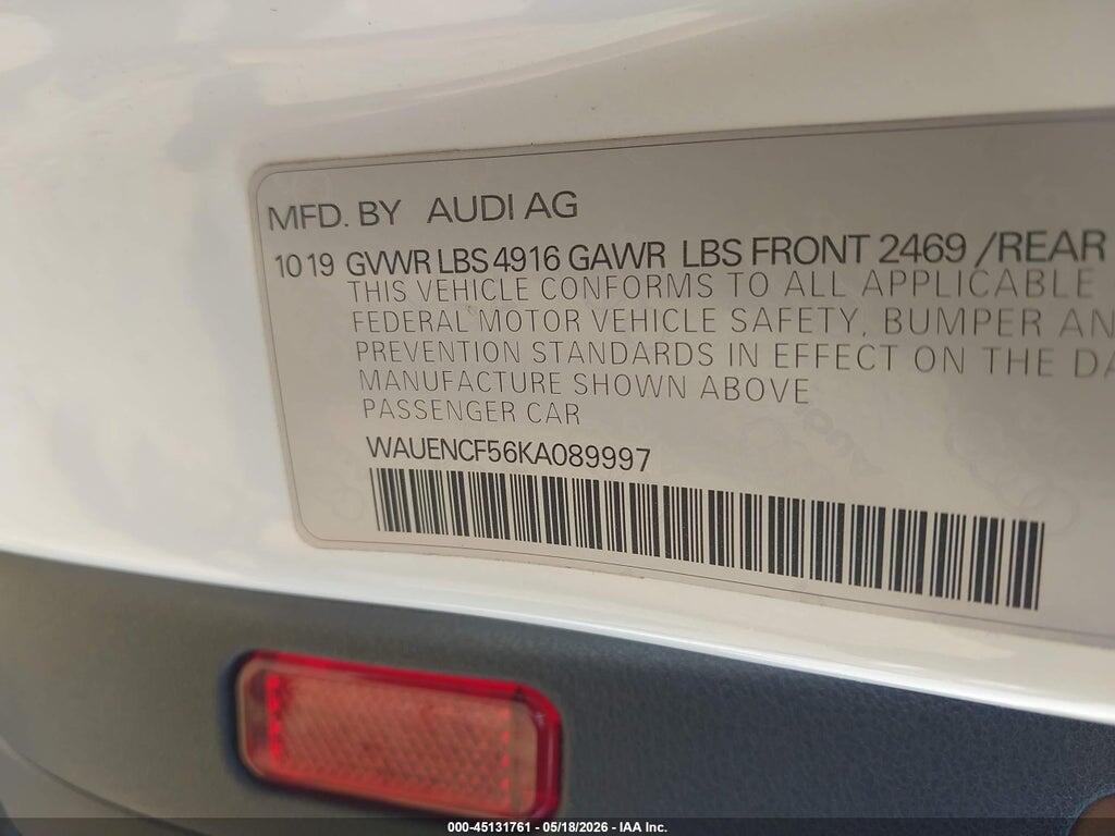 WAUENCF56KA089997 2019 AUDI A5 photo no. 9