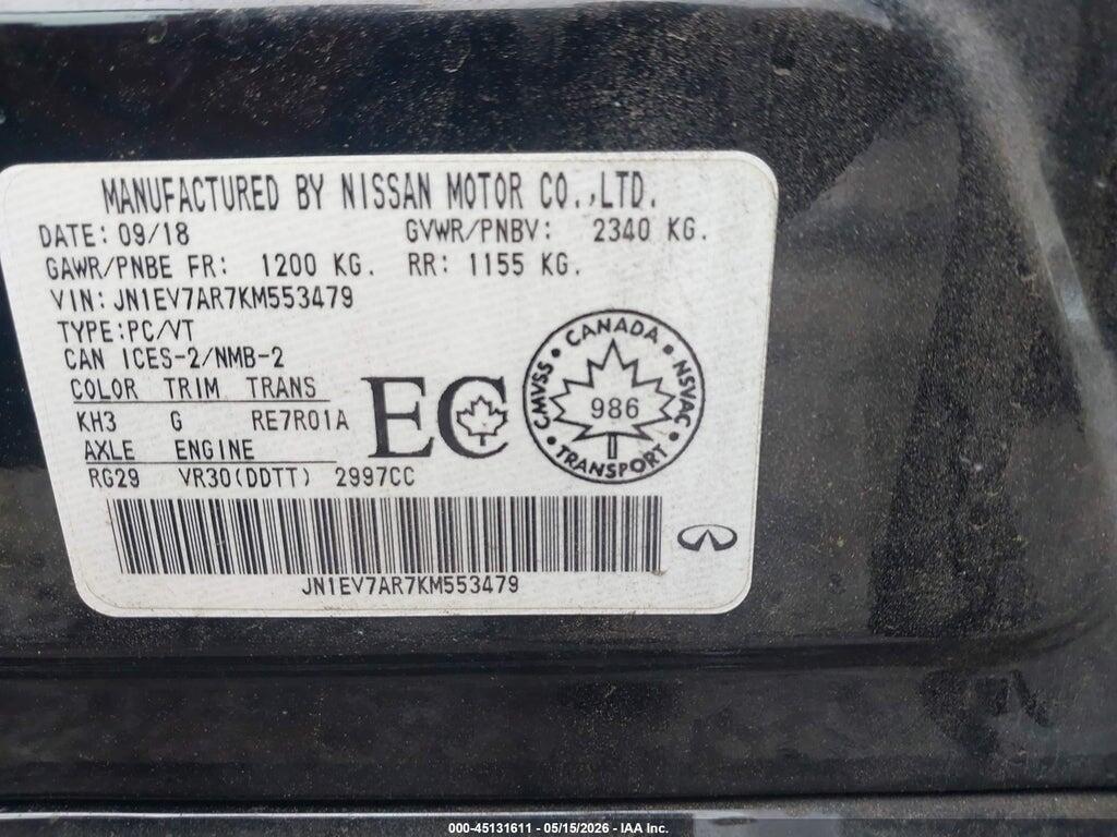 JN1EV7AR7KM553479 2019 INFINITI Q50 photo no. 9