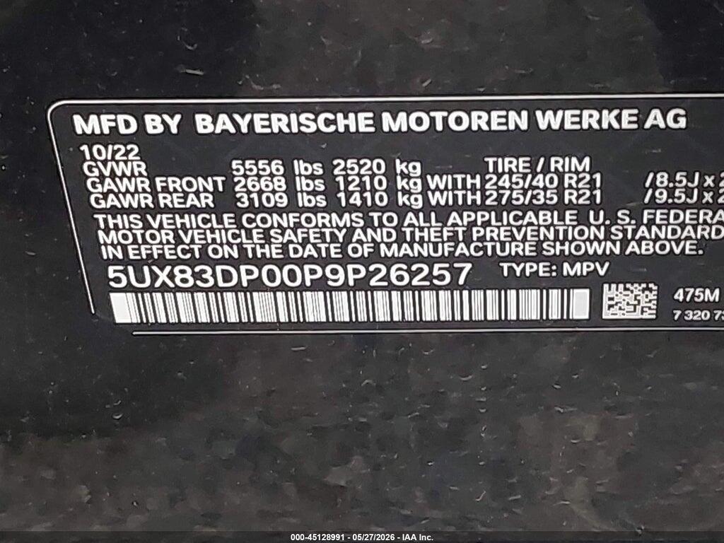5UX83DP00P9P26257 2023 BMW X3 photo no. 9
