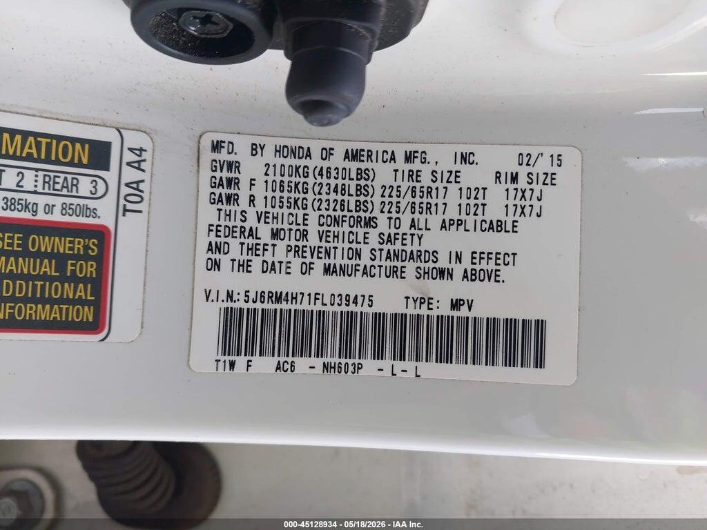 5J6RM4H71FL039475 2015 HONDA CR-V photo no. 9