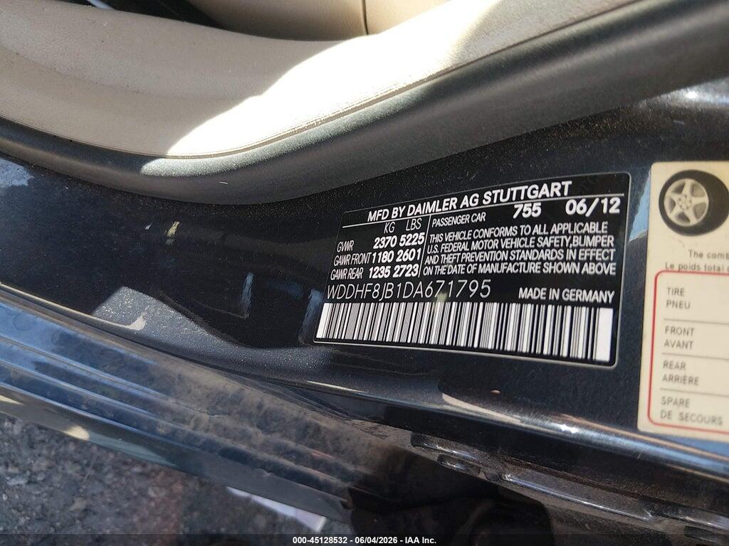 WDDHF8JB1DA671795 2013 MERCEDES-BENZ E 350 photo no. 9