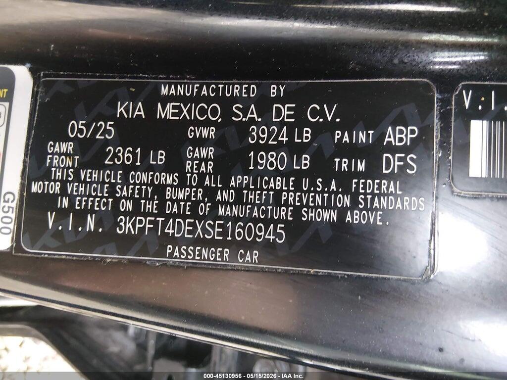 3KPFT4DEXSE160945 2025 KIA K4 photo no. 9