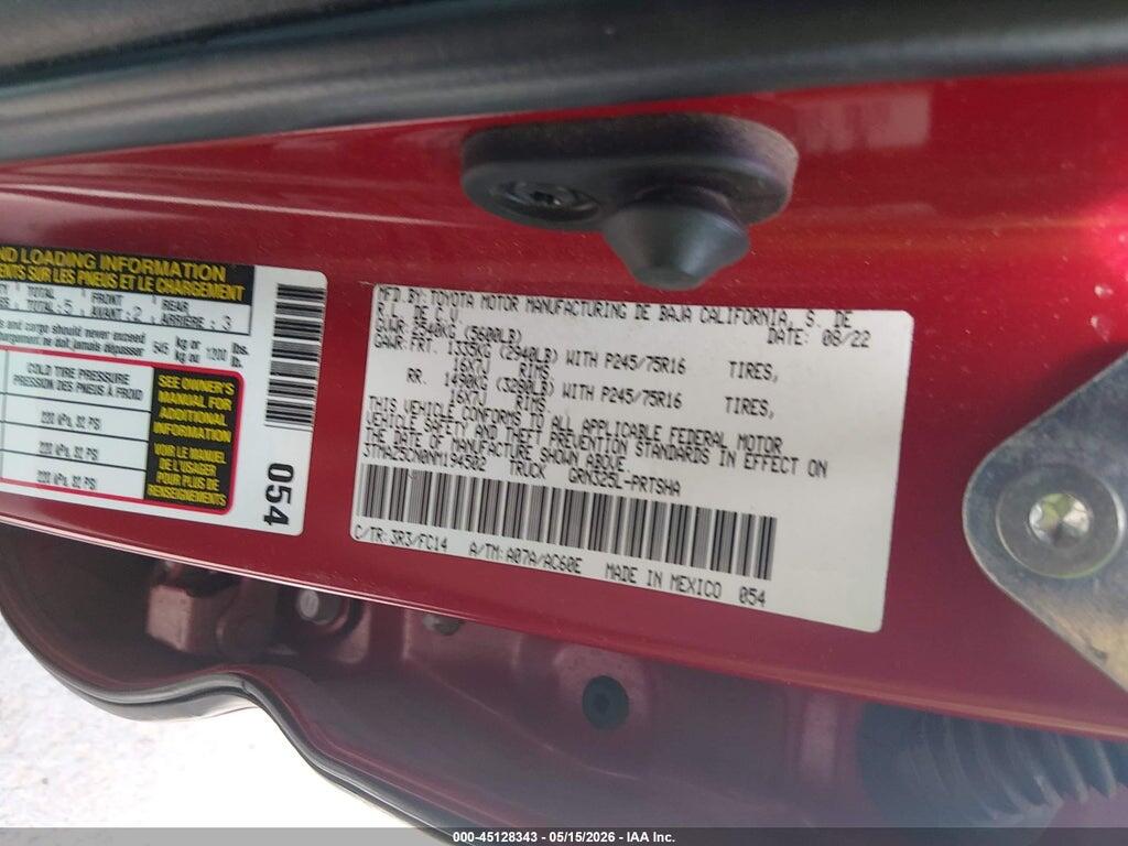 3TMAZ5CN0NM194502 2022 TOYOTA TACOMA photo no. 9