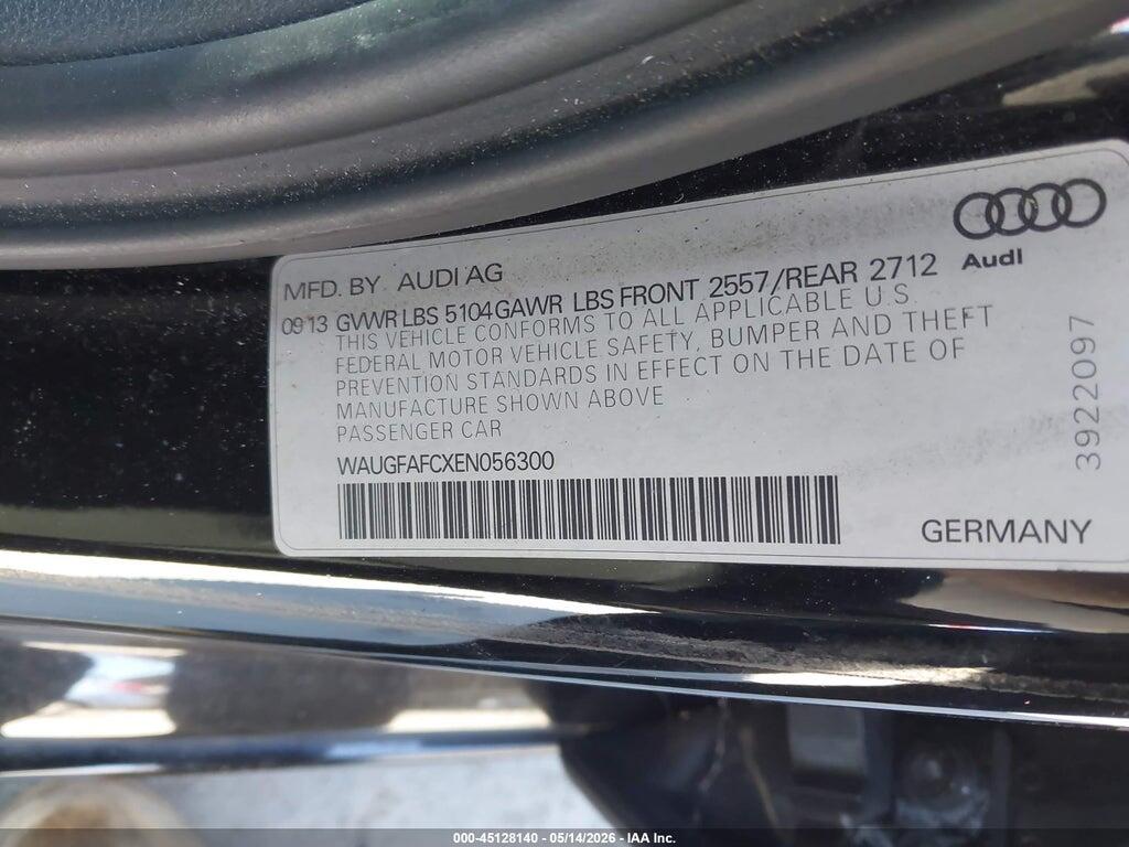 WAUGFAFCXEN056300 2014 AUDI A6 photo no. 9