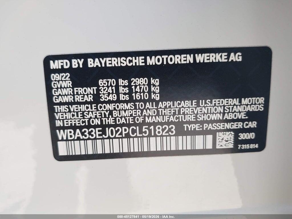WBA33EJ02PCL51823 2023 BMW 760 photo no. 9
