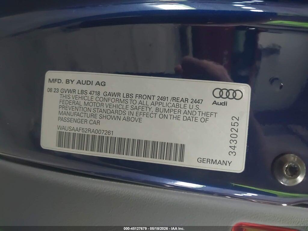 WAUSAAF52RA007261 2024 AUDI A5 photo no. 9