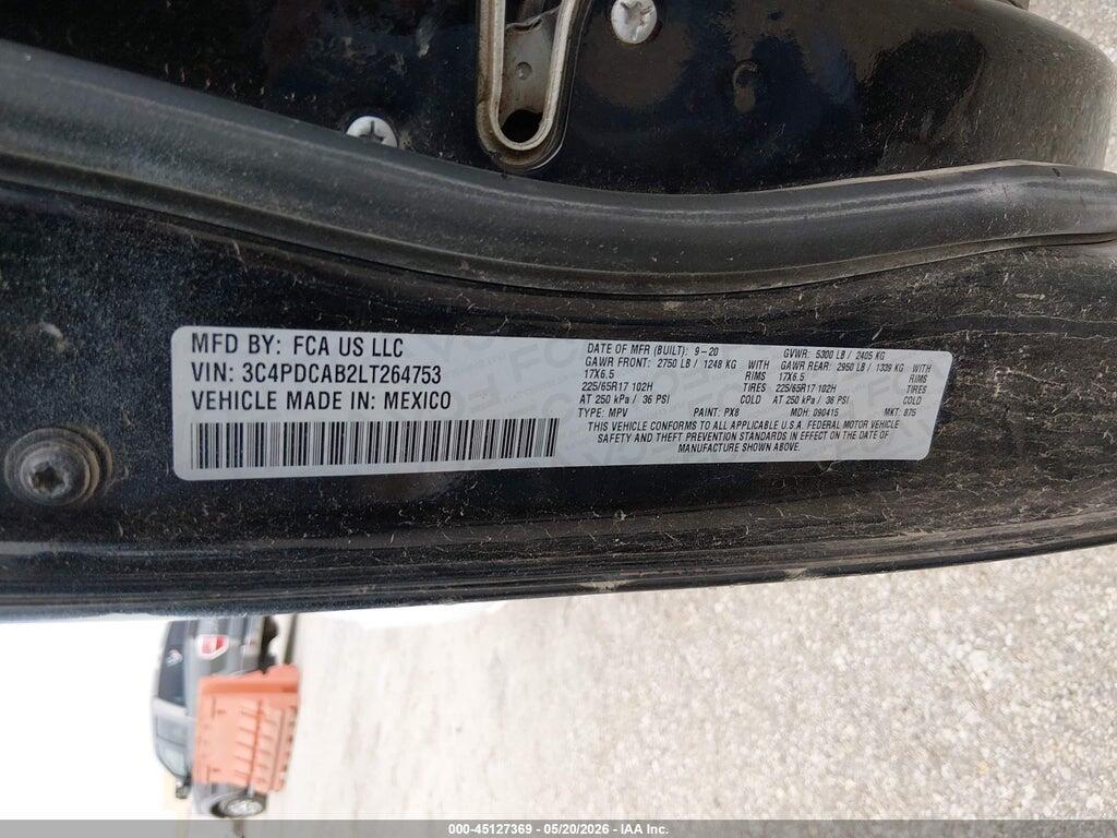 3C4PDCAB2LT264753 2020 DODGE JOURNEY photo no. 9